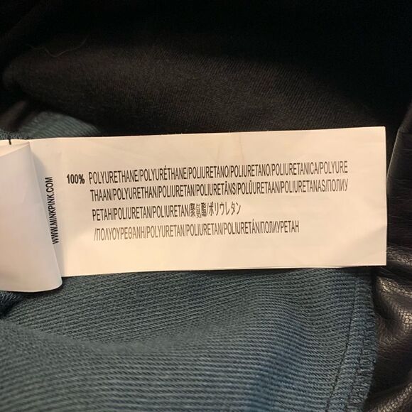 New! MinkPink Vegan Leather Strapless Dress Sz M - Picture 7 of 8